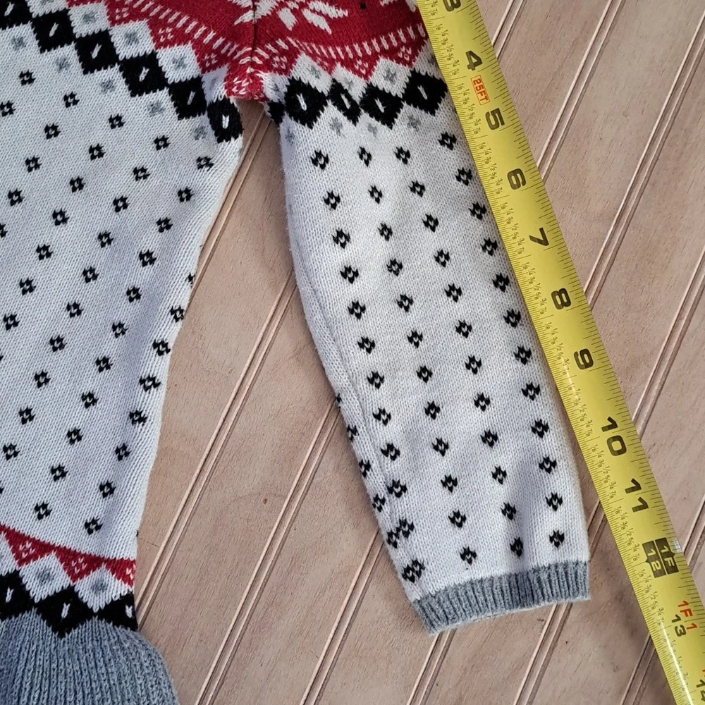 Gymboree Toddler Fair Isle Sweater Dress Nordic Holiday Knit Cotton Ruffles